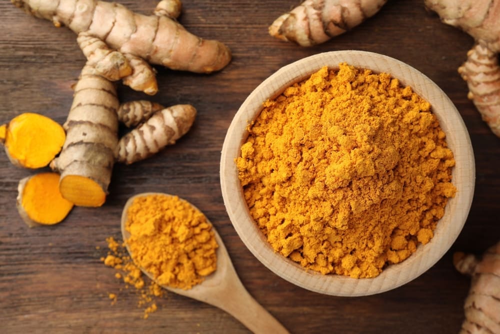 Turmeric supplements promoting stem cell regeneration and tissue repair.